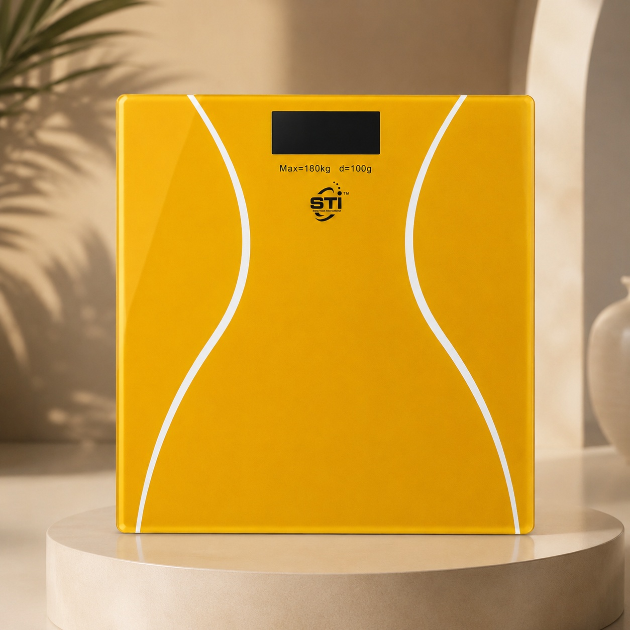 STI Digital Bathroom Scale 180kg with LCD Display – Gold Personal Body Weight Scale